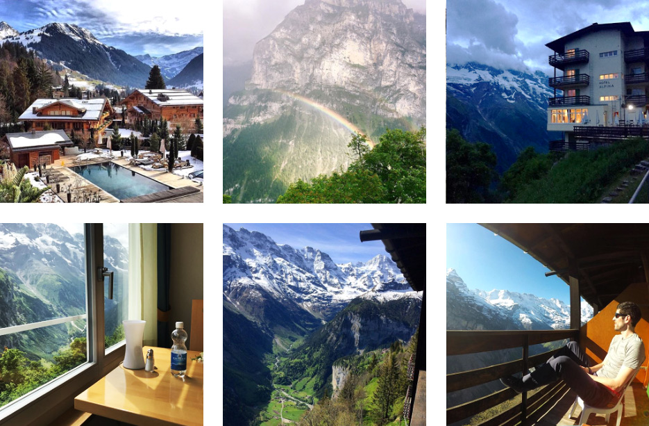 Отель с лучшим видом на горы в Швейцарии