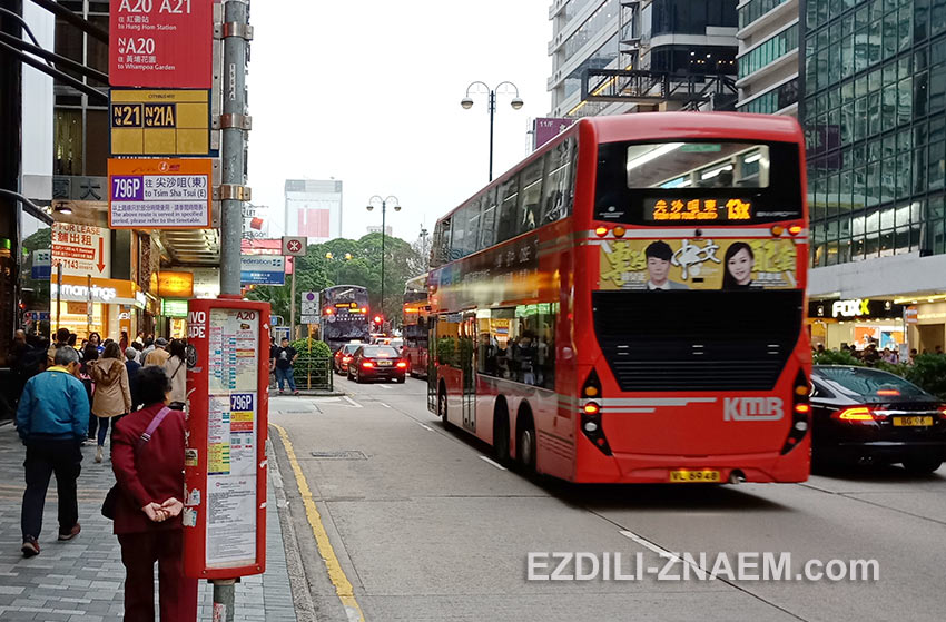 Поездка на двухэтажном автобусе - must do для туриста в Гонконге