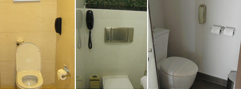 Телефоны в туалетах номеров отелей