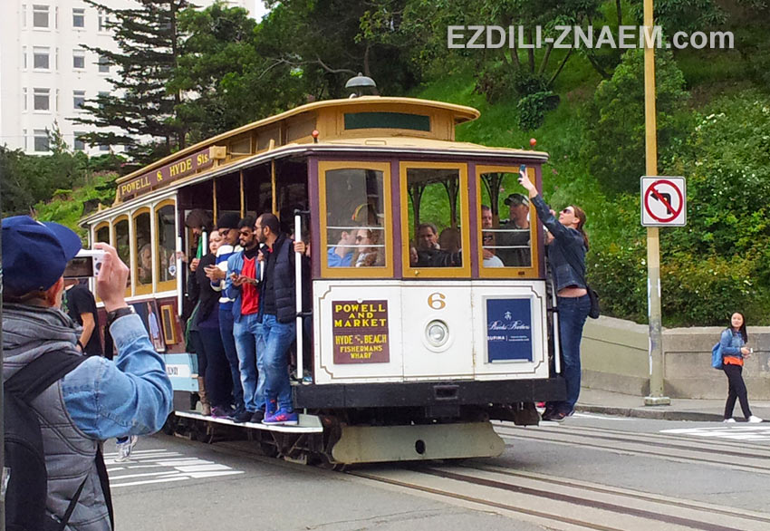 прокатиться на знаменитых трамваях в Сан-Франциско очень непросто