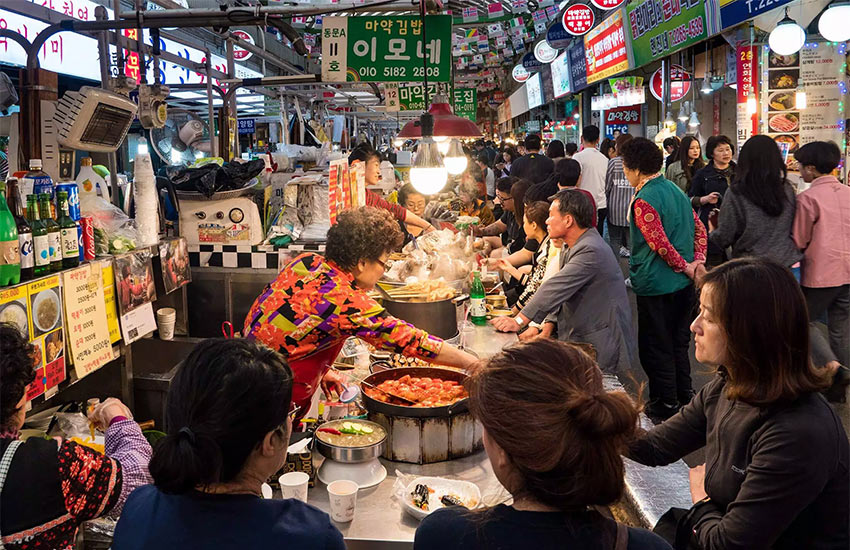 Рынок Gwangjiang в Сеуле