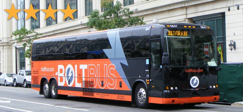 Автобус компании Bolt Bus из Нью Йорка в Вашингтон