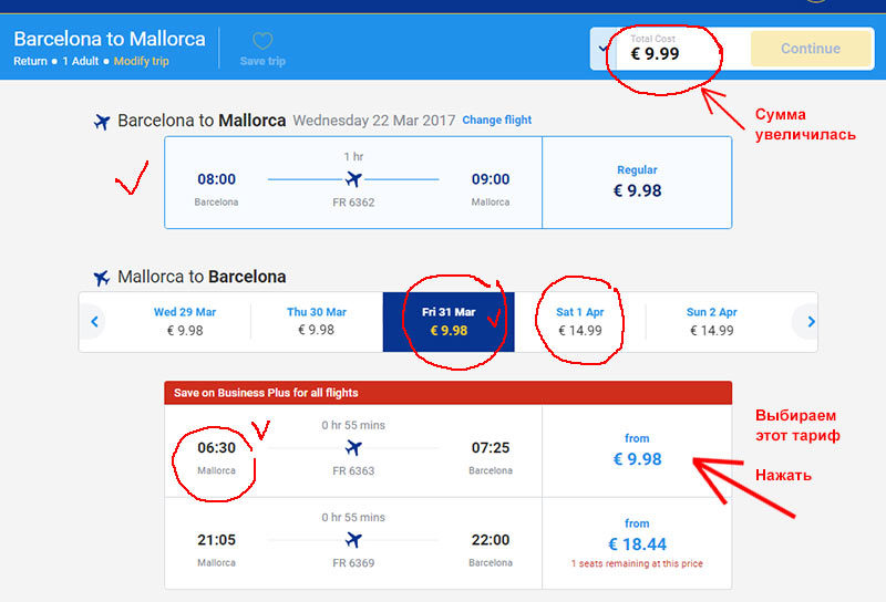 Покупка авиабилетов авиакомпании Ryanair