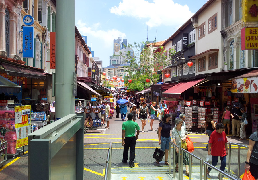 Улицы Чайнатауна в сингапуре