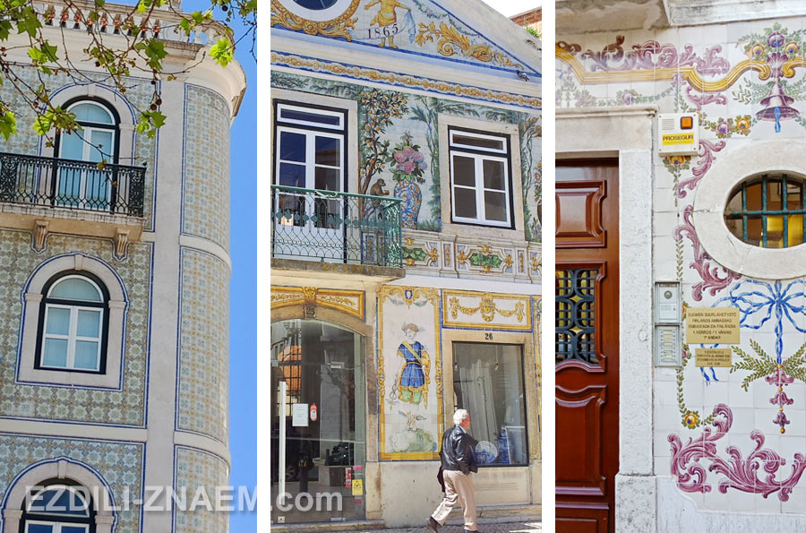 Традиционные португальские плитки азулежу на улицах Лиссабона