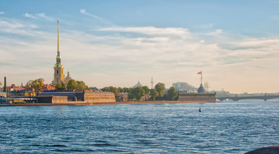 Вид на Петропавловскую крепость, Петербург