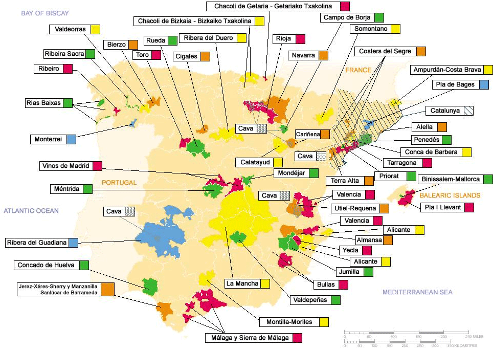 Винодельческие регионы Испании