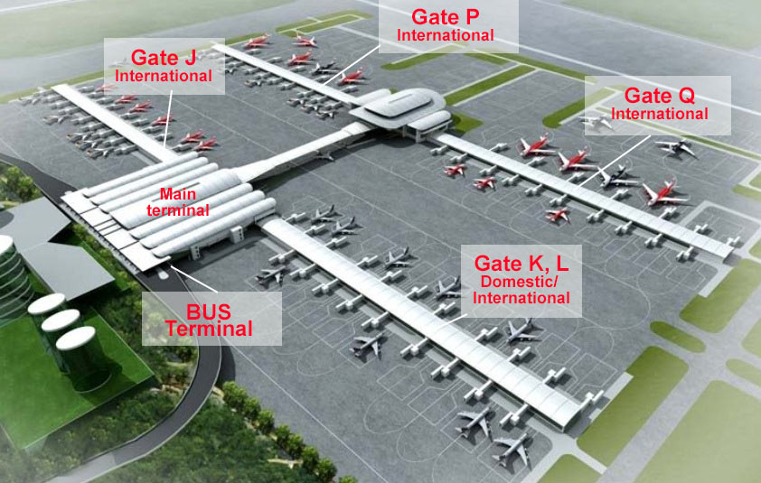 Схема аэропорта KLIA2 в Куала Лумпур