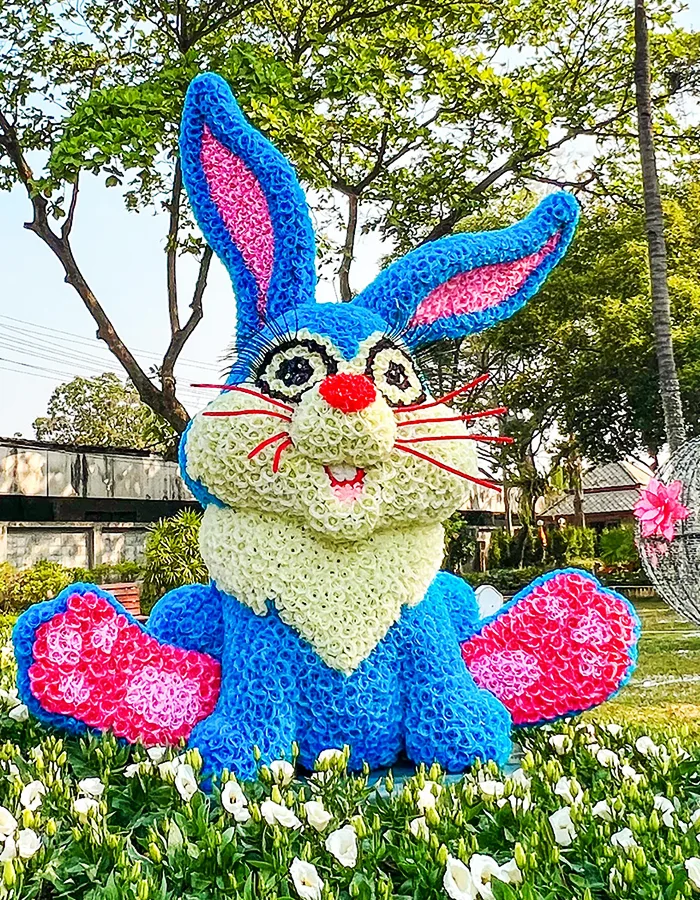 Фестиваль цветов в Таиланде: цветочный заяц