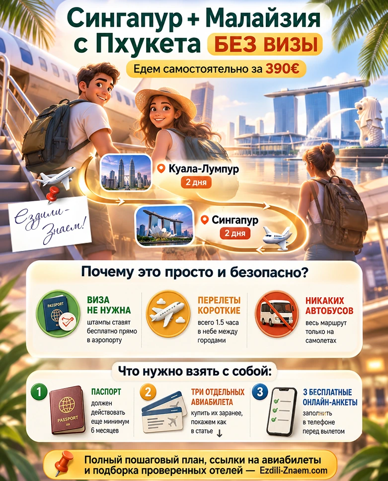 Инструкция, как поехать в Сингапур с Пухкета самостоятельно, без туроператора