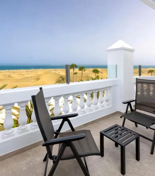 Вид на Дюны с балкона отеля RIU Palace