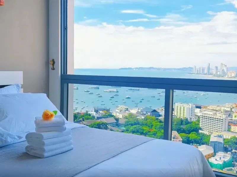 Спальня с видом на море, Unixx Condo, Паттайя
